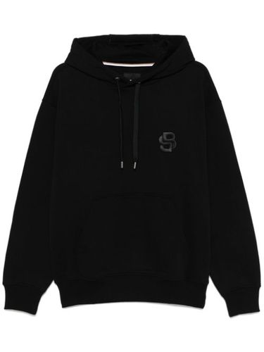 Hoodie en coton à motif monogrammé - BOSS - Modalova