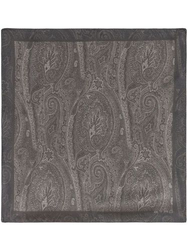 Foulard en soie à logo imprimé - ETRO - Modalova