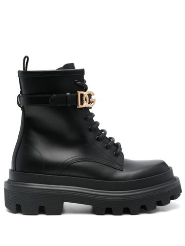 Bottines à boucle logo - Dolce & Gabbana - Modalova