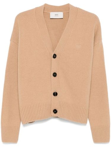 Cardigan à logo brodé - AMI Paris - Modalova