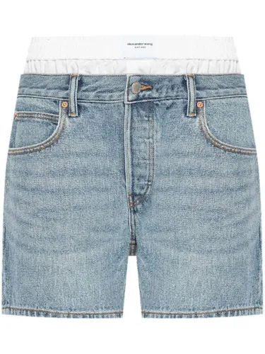 Short en jean à design superposé - Alexander Wang - Modalova