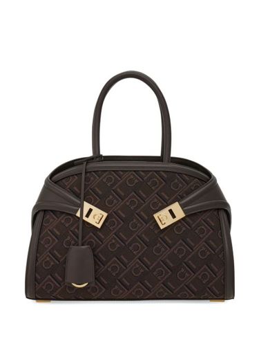 Petit sac à main Hug en jacquard - Ferragamo - Modalova