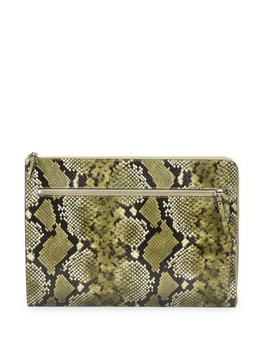 Pochette d'ordinateur en cuir à imprimé animalier - DRIES VAN NOTEN - Modalova