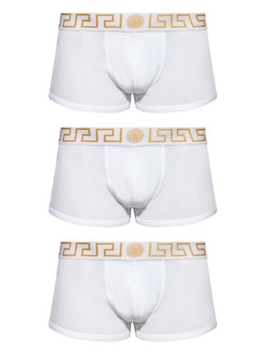 Lot de trois boxers Greca en coton stretch - Versace - Modalova