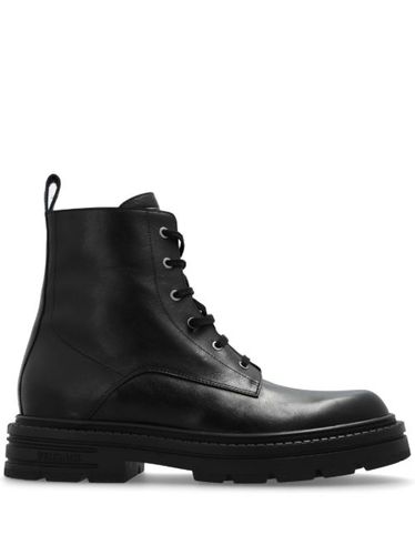 Bottines à détails de surpiqûres - Versace - Modalova