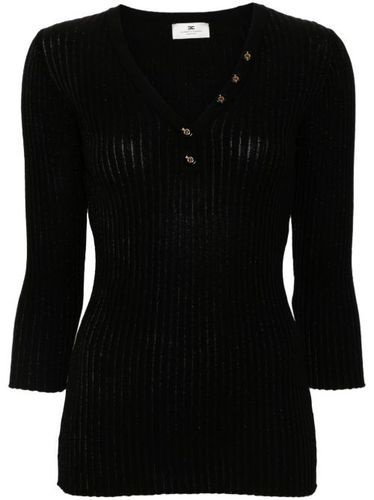 Pull en maille nervurée - Elisabetta Franchi - Modalova
