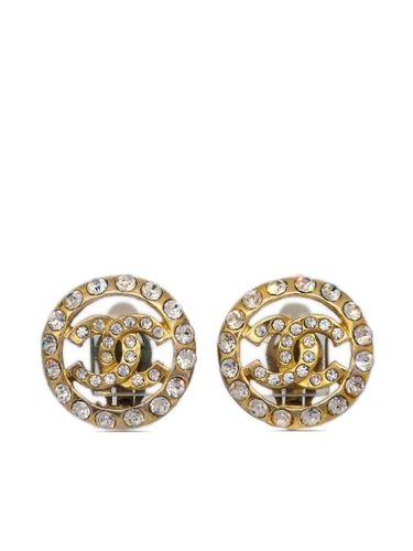 Boucles d'oreilles serties de strass (années 1990-2000) - CHANEL Pre-Owned - Modalova