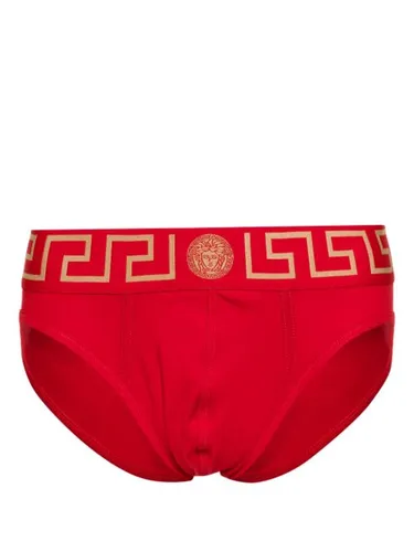 Versace slip à bande Greca - Rouge - Versace - Modalova