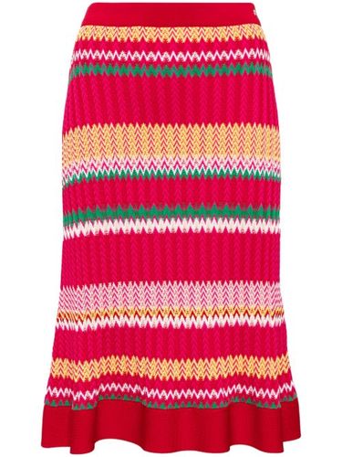 Jupe mi-longue à rayures - Carolina Herrera - Modalova