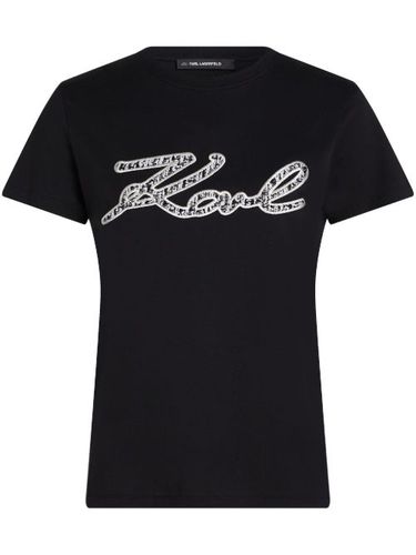 T-shirt Signature en tweed - Karl Lagerfeld - Modalova