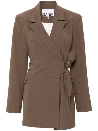 Blazer à ceinture nouée - GANNI - Modalova