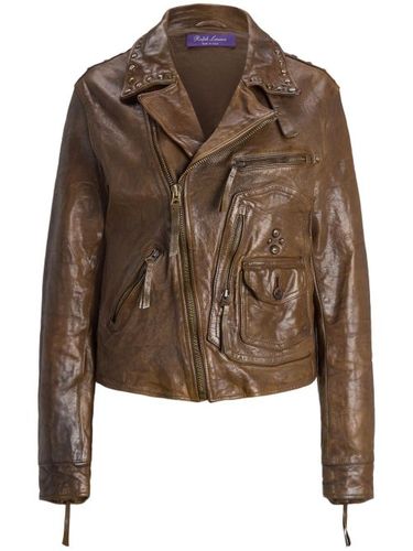 Veste Andrea Distressed en cuir - Ralph Lauren Collection - Modalova