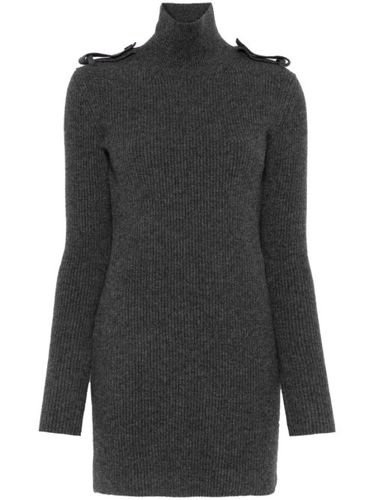 Robe courte nervurée à col roulé - Alexander McQueen - Modalova