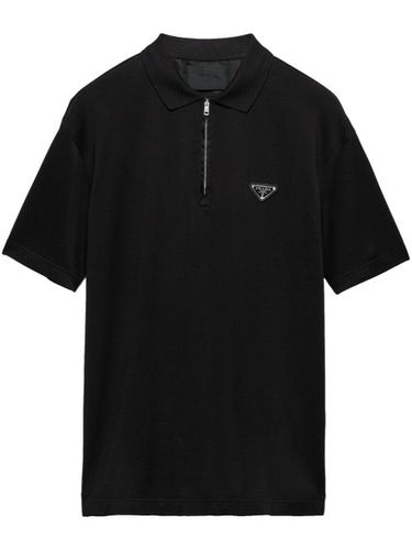 T-shirt en coton à logo triangle - Prada - Modalova