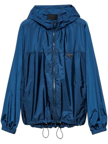 Veste en nylon recyclé à logo émaillé - Prada - Modalova