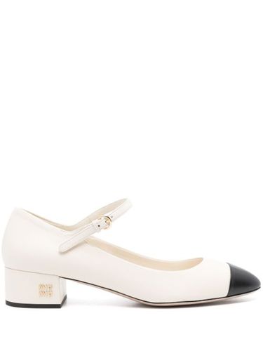 Escarpins en cuir à talon 40 mm - Miu Miu - Modalova