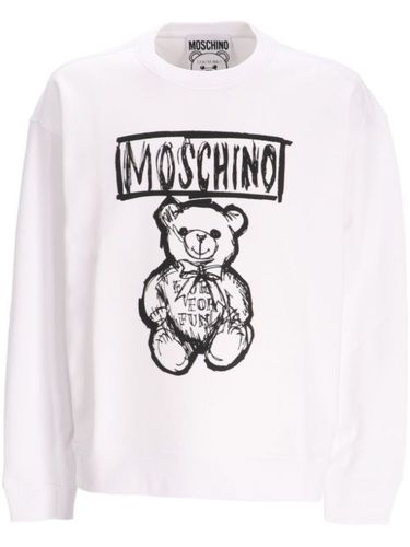 Sweat en coton à logo imprimé - Moschino - Modalova