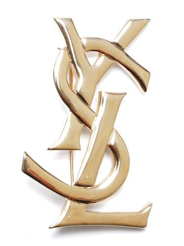 Broche YSL à logo - Saint Laurent Pre-Owned - Modalova