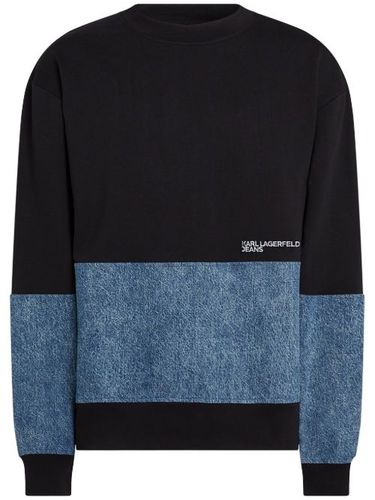 Sweat à empiècements en jean - Karl Lagerfeld Jeans - Modalova