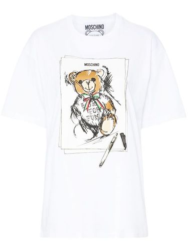 T-shirt en coton à motif Teddy Bear - Moschino - Modalova