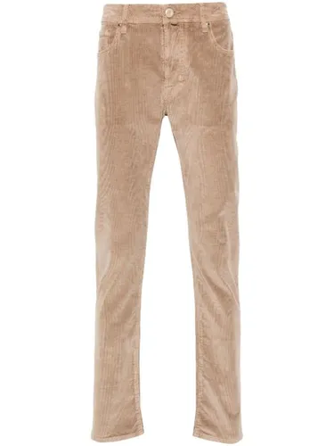 Pantalon en velours côtelé à logo brodé - Jacob Cohën - Modalova