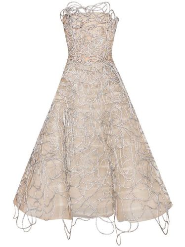 Robe longue à ornements en cristal - Oscar de la Renta - Modalova