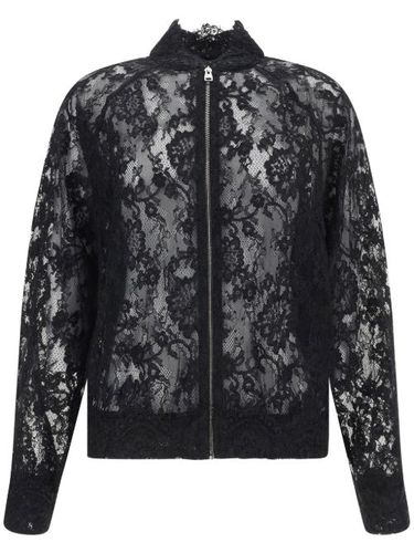 Veste bomber à fleurs en dentelle - Ermanno Scervino - Modalova