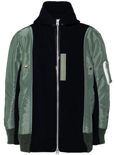 Sacai hoodie en sergé - Vert - sacai - Modalova
