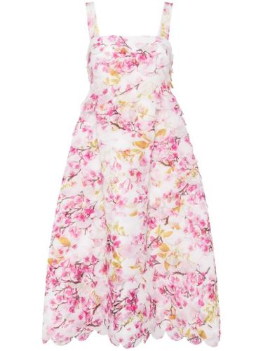 Robe mi-longue à fleurs - Cynthia Rowley - Modalova