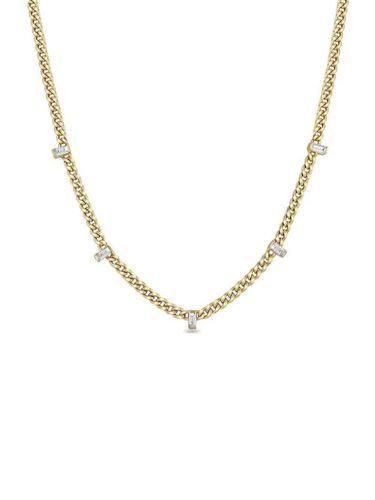 Petit collier en 14ct pavé de diamants - Zoë Chicco - Modalova