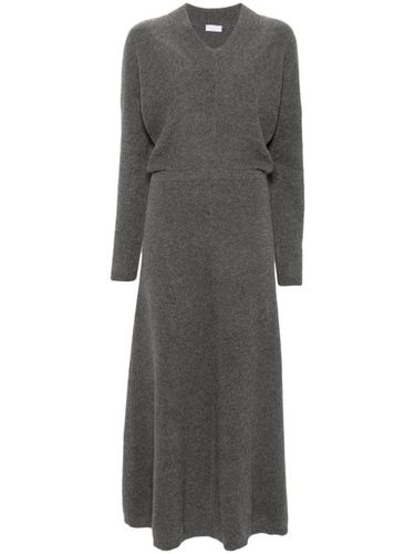 Robe en maille nervurée à coupe longue - Brunello Cucinelli - Modalova