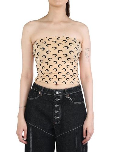 Moon-printed jersey tube top - Marine Serre - Modalova