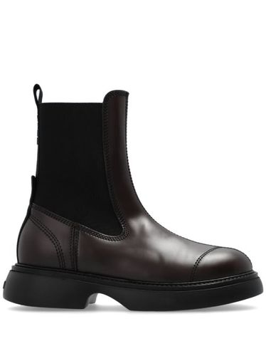 GANNI bottines en cuir - Marron - GANNI - Modalova
