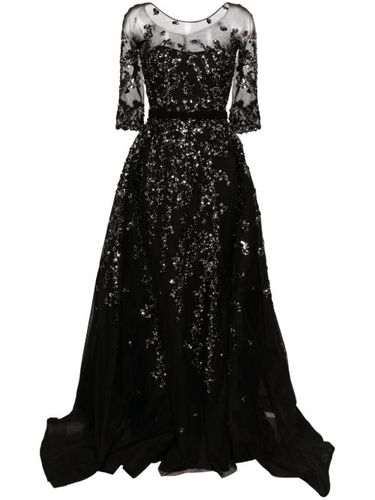 Robe longue en tulle à sequins - Saiid Kobeisy - Modalova