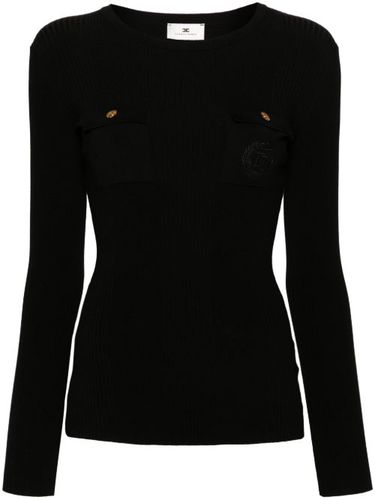 Pull à logo brodé - Elisabetta Franchi - Modalova