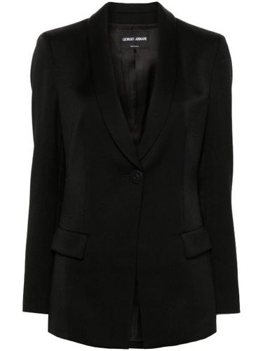 Blazer en laine à simple boutonnage - Giorgio Armani - Modalova