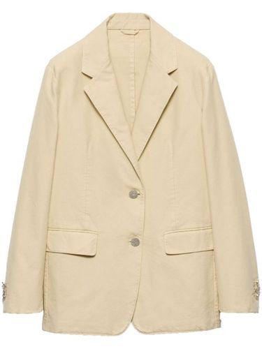 Blazer en toile à simple boutonnage - Prada - Modalova