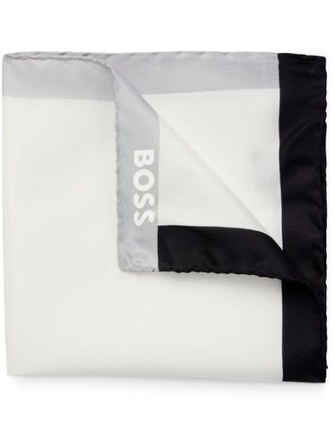Foulard en soie à logo imprimé - BOSS - Modalova