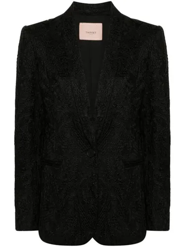 TWINSET blazer en dentelle - Noir - TWINSET - Modalova