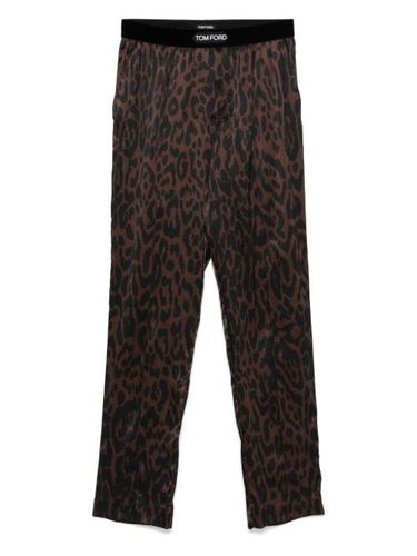 Pantalon de pyjama à imprimé léopard - TOM FORD - Modalova