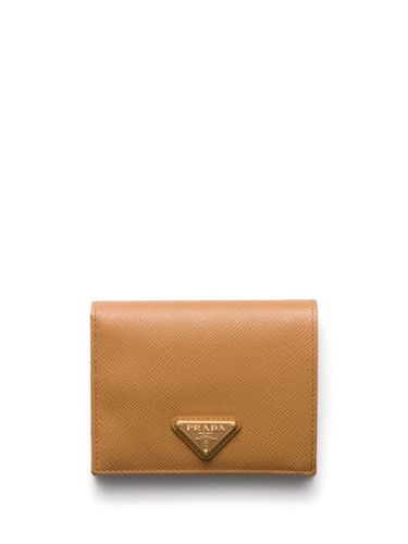 Portefeuille à plaque logo - Prada - Modalova