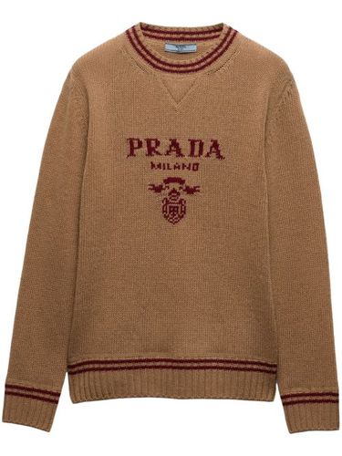 Pull à logo en intarsia - Prada - Modalova