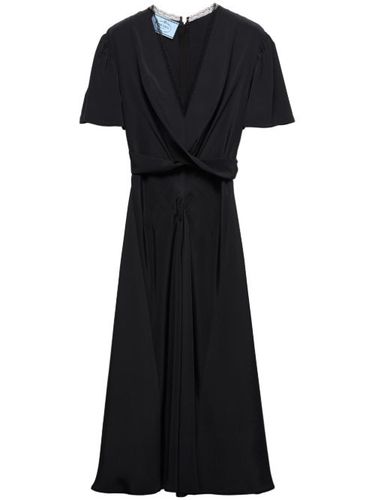 Robe mi-longue à col v - Prada - Modalova