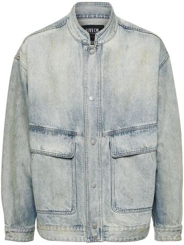 Veste en jean à effet délavé - FIVE CM - Modalova