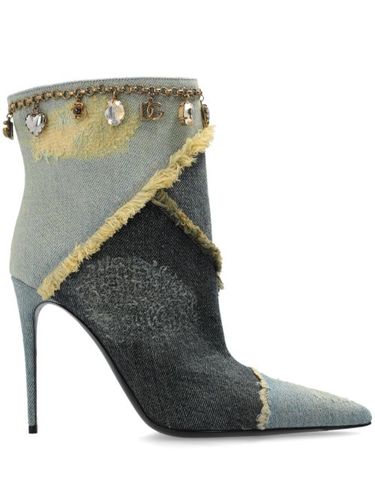 Bottines en jean à effet usé - Dolce & Gabbana - Modalova