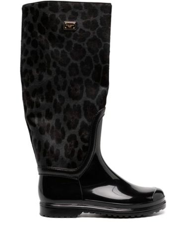 Bottes à imprimé léopard - Dolce & Gabbana - Modalova