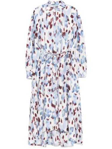 Robe mi-longue à motif abstrait - Lanvin - Modalova