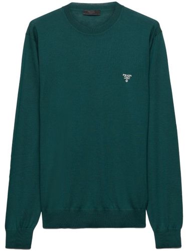 Pull en laine à logo brodé - Prada - Modalova