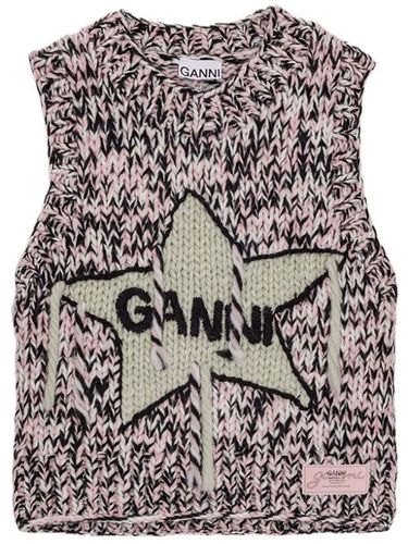 GANNI gilet brodé - Rose - GANNI - Modalova