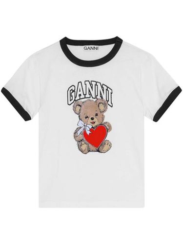 T-shirt à logo imprimé - GANNI - Modalova